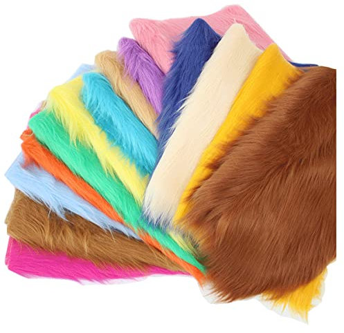 ZhHOME Tissu en Fausse Fourrure à Poils Longs 150x50cm Fourrure Synthétique pour Costume, Cosplay, Artisanat d'art, Photographie, Jouets, Fursuit(Color:Rose)