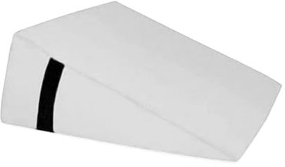 Quirumed Cuscino a cuneo, Misure 40 x 50 x 13 cm, Colore bianco, Ergonomico, Similpelle, Imbottitura flessibile, Cuscino per massaggi, Fisioterapia, Supporto per la schiena