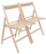 Harbour Housewares Beech Wood Folding Chairs - Natural - 2x - Wooden Garden Chair Outdoor Seating Deck Seats Lightweight Foldable Dining Patio Furniture