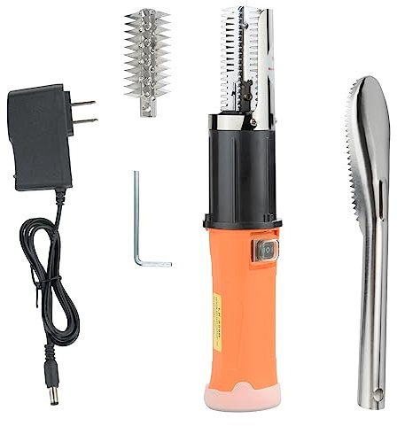 Cordless Electric Fish Scaler Tools,Built-in 12v Rechargeable Battery,2 Cutter Heads,Two-way Rotated,IPX7 Waterproof,Electric Fish Scaler Remover,Fish Scale Remover,Professional Fish Descaler Tool