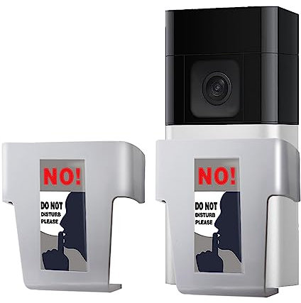 NO SOLICITING Do Not Disturb Sign for House, Compatible with Doorbell 1/2 Plus and 2nd Generation, Please Do Not Ring Signs, Suitable for Undisturbed Napping, Baby Sleep, and Dog Barking 2 Pack