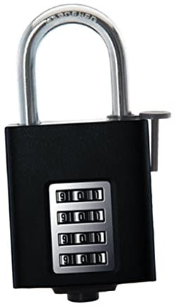 Homoyoyo 4 Padlock with Password Required Padlock Outdoor Luggage Small Combination Lock Iron Door Fence Locks with Code Showcase Lock Table Saw Cabinet Lock Gym Lock Mechanical Zinc Alloy