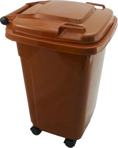 The-Wheelie-Bin-Company 30 Litre Miniature Wheelie Bin Brown with Castors
