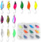 12 Pièces Cuillère pour la Pêche à la Truite, 5g Leurres à Truites de Pêche en Métal, Cuillère Truite Hameçon Simple avec Boite, Clignotants Leurre de Peche Kit pour Eau Salée et Eau Douce
