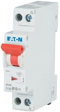 Eaton PLN6-B10/1N-DE Leitungsschutzschalter 10A 1P+N 1-polig+N B-Charakteristik LS-Schalter 1 TE eine Teilungseinheit breit (263270)