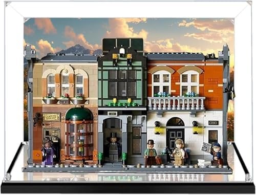 Acryl-Displaybox für Lego 10351 Bücherregal-Set, transparent, staubdicht, kompatibel mit Lego 10351 Modell (Modell nicht im Lieferumfang enthalten) (A)