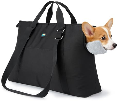 Ownpets Große Hundetragetasche, Träger mit Taschen für Mittelgroße Welpen, Flugzeuggenehmigt, Passt für bis zu 10 kg, Katzen- & Hundetragtasche, Hände-freie Haustier-Tragtasche für Frauen