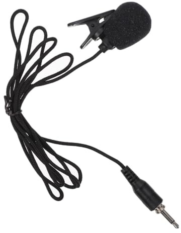 COOPHYA 3.5mm Clip-On Lavalier Microphone for Video Recording Omnidirectional Lapel Mic for Camera Computer and Mobile Devices Portable Audio Recorder