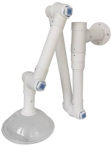 Labor-Abluftöffnung mit um 360° verstellbaren Drehpunkten, Abluftauslass-Auslegerarm, Milchabsaugung aus PP-Material, Abzugshaube für Labor, Industrie, (Milk 2305)