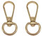 WedDecor Swivel Claw Clasps Metal Push Clip Lobster Hook with Keyring for Keychains, Purse, Bags Accessories, Webbing Strap, Purse, DIY Leather Craft, Gold, 13mm, 2pcs