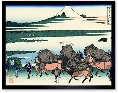 Artery8 Hokusai 36 Ansichten Fuji Ono Shinden Suruga Japan Gerahmter Druck 30x40 cm