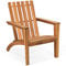 GIANTEX Adirondack Gartenstuhl, Adirondack Stuhl Balkon Akazienholz, Gartenstuhl Sessel rustikal, belastbar bis 160kg, Holzliege ergonomisch für Garten, Balkon, Terrasse (Natur)