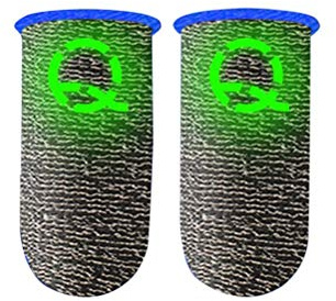 N+B 2 st/set fingerärmar för spel, fingerskydd för spel, pekskärm, fingerskydd, lysande fingerhandskar, grepp för mobiltelefoner, spel, anti-svett, halkskydd, andas