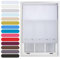 FURNISHED Square Eyelet Light Filtering Polyester Daylight Kitchen Blinds Trimmable Window Blind, White, 115W x 165H cm