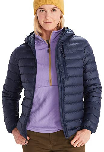 Marmot Damen Highlander Hoody, Leichte Daunenjacke, warme Winterjacke, wasserabweisende Steppjacke, winddichte Funktionsjacke, klein packbare Outdoorjacke mit Kapuze