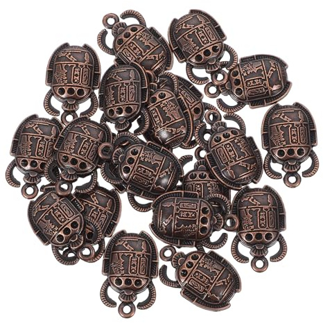 PRETYZOOM 20 Stück Ägyptischer Skarabäus Anhänger Legierung Diy Charms Für Schmuckherstellung Halskette Armband Bastelprojekte Ägypten Deko Party Zubehör 1.02X0.63X0.17In