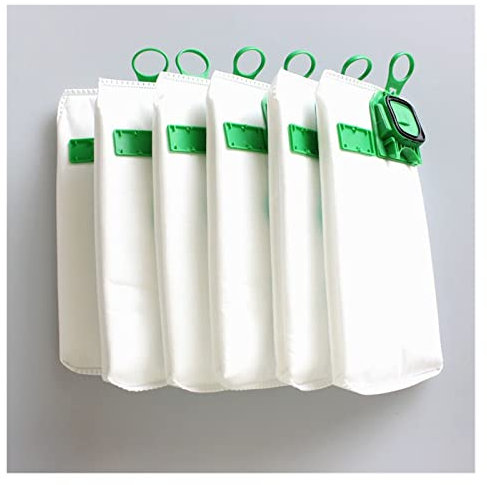 WCPAR 6 Stück Hochleistungs-Staubbeutel-Ersatz VK140 VK150 Vorwerk Müllbeutel FP140 Kompatibel mit BO Speed ​​Kobold Staubsauger (Color : 6 PCS)