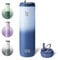 BOTTLE BOTTLE Bouteille d'eau isotherme de 710 ml avec couvercle à paille, poignée, en acier inoxydable à double paroi sous vide, anti-fuite, sans BPA, pour sport, voyage, salle de sport, dégradé bleu