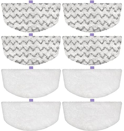Steam Mop Replacement Pads Compatible with Bissell Powerfresh Steam Mop Pads for Bissell 1940 1806 1544 1440 2075 2685 Series Mops Resuable Floor Steamer Mop Pad Refills for Dry & Wet Cleaning, 8 Pack