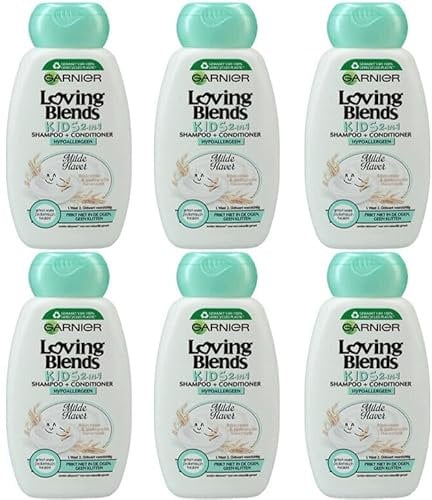 6x Garnier Wahre Schätze Mildes 2in1 Shampoo & Spülung für Kinder,250ml (6er Pack)
