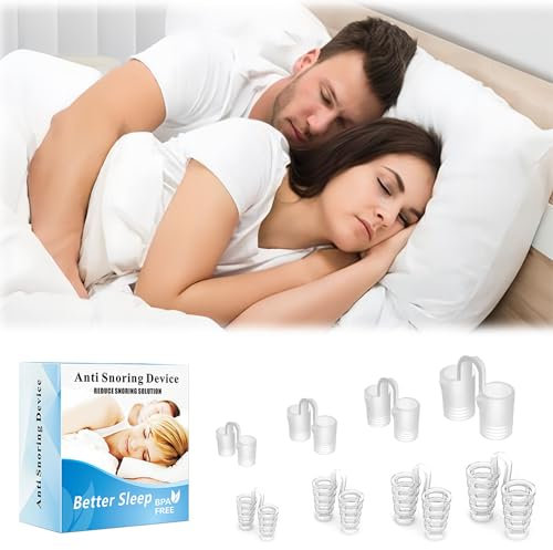 Schnarchstopper,Nasendilatator,8 PCS Nasenspreizer,Schnarchschiene,Unisex anti schnarch nasenclip,Nasenklammer schnarchen hilfe und verbesserung der Atmung,Anti schnarch nasenspreizer besser atmen