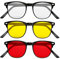 Blaulichtfilter Brille Herren und Damen Satz 3 Rote, Gelbe Blaulichtfilter Brille Damen Blue Light Glasses Blaulicht Brille Blaufilter Brille Herren Blaufilter Brille Damen Brille Mit Blaulichtfilter