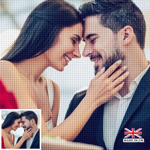 UPMALL Diamond Painting Personalizado Foto - 5D Diamond Painting Kit Completo, Pintura de Diamantes Personalizada, Cuadros de Diamantes Para Decoración del Hogar-30x40cm