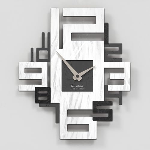 Giallobus - Premium-Uhr - Axia - MDF-Holz - Premium 51x60 - - 15 - Shade - Italienisches Handwerk – geräuschlos – Geschenkidee – modern