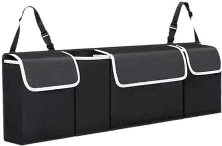 GNTHERF Kofferraum Organizer Auto Aufbewahrungstasche, für BMW F30 E34 X5 E70 F15 G30 E91 Touring X6 Hängend Kofferraumtasche Faltbar Kofferraum Taschen ZubehöR