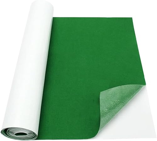 LOMUG Filz selbstklebend Grau 1 mm, 40 x 220 cm, Klebefilz, Klebevlies, Filzgleiter, Vlies Selbstklebend, Filzstoff für Möbel und Bodenschutz, DIY Basteln und Innenverkleidung (Grün, 40X200CM)
