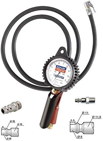 Michelin Eurodainu Inflating & Pressure Gauge Gun + Standard and European Cap
