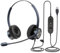 SB Headset with Microphone Noise Cancelling Binaural, Wired Computer Headphone for Office Business Conference Call PC Chat Skype Microsoft Teams