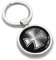 Biomar Labs® Metal 3D Keyring Key Ring Chain Stainless Steel Gift Box Men Women Keychain Bag Accessories Jewelry Handbag Silver Iron Cross Emblem KK 280