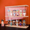Nynelly 2 Niveaux Vitrine Acrylique Transparent Assembler Comptoir Boîte Rangement Organisateur De Vitrine Antipoussière pour Action Pop Figures Jouets De Collection, Bois