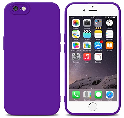 Cadorabo Hülle kompatibel mit Apple iPhone 6 / 6S Schutzhülle TPU Silikon Case Liquid Design mit Kameraschutz Slim Kratzfest Weiche Gummi mit Rundumschutz Case Hülle für iPhone 6 / 6S in Lila