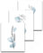 HesenDot Unframed Blue Floral Wall Art Set of 3,30x40cm Boho Flower Canvas Prints,Minimalist Botanical Posters Home Decoration for Bathroom Living Room Bedroom Girl Room