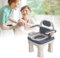 Commode Toilet Chair-Commode Chairs,Drop Arm Commode Chairs-Bedside Commodes,with Soft Backrest and Padded Shower Chairs for The Elderly,Safer Toilet Alternative Supports Up to 660lbs (Blue)