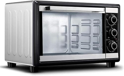 GFXYQPDNV Mini 30 L Four Réglable De 0 À 250 ℃ Et 120 Minutes De Minuterie De 1500 W pour La Maison, Grill À Trois Couches, Fourche Entièrement Automatique, Lune Cuite, Gâteau À La Pizza