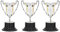 Dickly 3pcs Kids Mini Trophies Decorative Ornaments Small Mini Prize Trophy Cups Desktop Toys Game Reward Props for Football Match, Silver