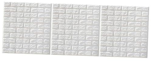 Angoily 3 Stück 3D Ziegel Tapete Ziegel Wandaufkleber 3D Wanddekoration 3D Ziegelwand