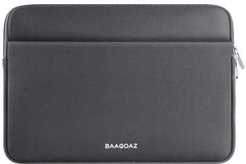 BAAGOAZ Laptop Sleeve Case 11-13 Inch Bag with Front Pocket, Compatible with 11.6 Inch PC Notebook Chromebook, for 13.3 & 13.6 Inch MacBook Pro Air M4 M3 M2 M1 2025 2024 2023 2022 & Surface Pro, Grey