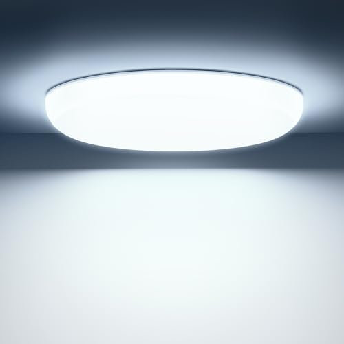 Deckenlampe LED Deckenleuchte 36W IP54 Wasserfest 6500K 4500LM LED Deckenleuchte Flach Lampe Superhelles Kaltes Licht, Moderne Keine Grenze Lampen für Bad/Küche/Wohnzimmer/Schlafzimmer/Balkon/Keller