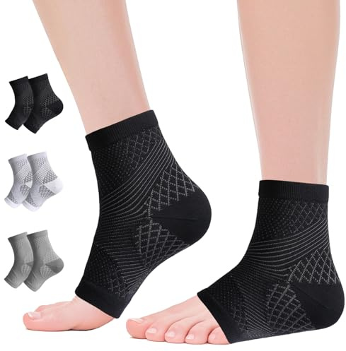 NuCamper Sprunggelenkbandage, Knöchelbandage für Damen/Männer, Kompressionssocken, Atmungsaktive, Fußbandage für Plantarfasziitis, Achillessehne, Arthritis, Gelenkschmerzen, Verstauchte Knöchel