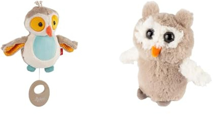 Sigikid Spieluhr Eule mit Harry Potter Melodie & Greifling Eule Stofftier Plüsch weich Geburt Unisex hochwertig waschbar greifen kauen nuckeln Baby