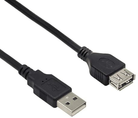 CABLEPELADO Cable Alargador USB 2.0 | Cable Extensor USB Tipo A Macho a Hembra | Velocidad hasta 480 Mbit/s | Impresora,Ratón,Teclado,Pendrive,Mando de PS, Disco Externo, PC | Negro | 1.80 Metros