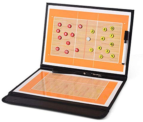 HNGPB Wasserdichte Abdeckung Faltbare Volleyball Coach für Schiedsrichter, Coaching Board für Volleyball Coach, Volleyball Taktische Board mit 2 in 1 Stift