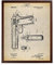 Turnip Designs Colt 1911 Halbautomatisches Pistolen-Poster, Kunstdruck, Colt 45 Pistol USAF Gun Enthusiast TNP60