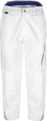 TMG | Arbeitshose Finesse für Herren, leichte Cargo Bundhose mit Kniepolster & viel Stauraum, weiße Malerhose | Gr. 44