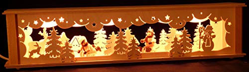 SchwibboLa Schwibbogen 2-42 Schwibbogenerhöhung für Lichterbogen Made Erzgebirge Seiffen Maße: 52x10x11cm (BxTxH) …, 1