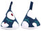 Shiwaki Une Paire 4.3inch Triangle Pratique Gants De Four en Coton Mignon pour Couvercle De Pot Gants Anti-br?lure Cuisson Cuisson Poignée Gants De Four - Bleu